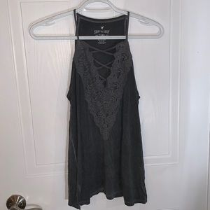 American Eagle grey halter tank top
